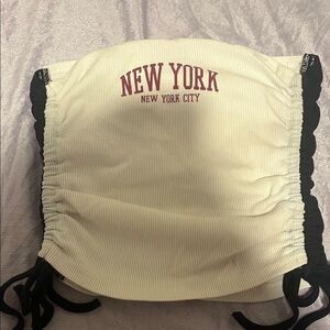 Forever 21 Cream and Black Kids Top